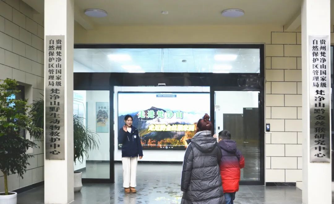 1月25日，访客抵达贵州省梵净山黔金丝猴研究中心。申逸恺摄.JPG